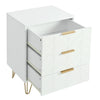 3 Drawer Bedside Tables Set of 2 Cabinet Bedroom Furniture Storage Nightstand