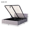 Ottoman Storage Bed Gas Lift Up 4ft6 Double Size Fabric Bed Frame No Mattress