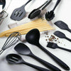 10Pcs Kitchen Silicone Cooking Utensils Set Non-stick Spatula Turner Black UK