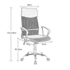 Office Chair High Back Mesh Home Work Chair Executive Height Adjustable PC Chair