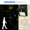 Solar Powered 20LED PIR Motion Sensor Wall Security Light Garden Outdoor Lamp UK