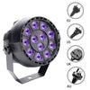 Black 12 LED UV Light DMX Stage Par Lighting Disco Bar DJ Light Show Spotlight