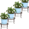 4pcs Plant Pot Stand Flower Display Shelf Garden Balcony Outdoor Indoor Bronze