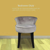 Upholstered Velvet Dressing Table Stool Chair Makeup Padded Bedroom Furniture