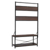 Coat Rack Hat Stand Hallway Stand Open Wardrobe Shoe Bench Clothing Rail Shelf