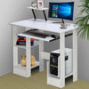 Warm White Wooden Computer Desk Laptop PC Table Shelf Small Corner Workstation