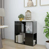 vidaXL Book Cabinet High Gloss Black 60x24x63 cm Chipboard Set