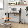 Modern Small Computer Desk Metal Writing Table Space Saving Office PC Furniture