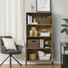Vintage Industrial Bookcase Cabinet Tall Display Storage Shelving Unit Furniture