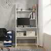 Modern Ladder Design Computer Desk With Storage Shelves Bookshelf Home Office