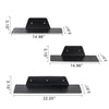 Set of 3 Black Floating Wall Shelves Storage Display Shelf Bookcase Decorations