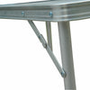 Outsunny 4ft Aluminium Portable Folding Camping Picnic Table Outdoor Garden