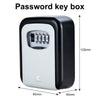 4 Digit Outdoor Key Safe Box High Security Wall Mounted Code Lock-Storage Case