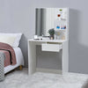Modern Dressing Table Jewelry Makeup Desk w/ Mirror Drawer Bedroom White UK