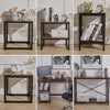 Industrial Wooden Sofa Console Table Storage Shelf Occasional Desk Living Room