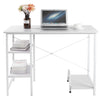 Modern Computer Desk Study Table Office Desk with 2 Shelves for Home Office UK