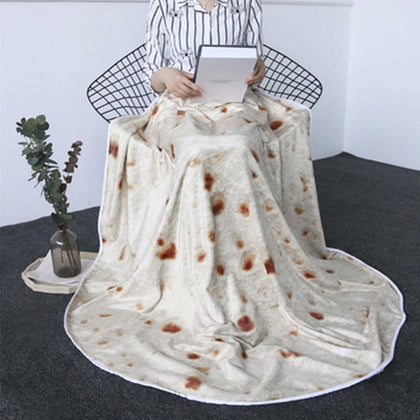 180CM Tortilla Blanket Burrito Blanket Round Beach Mat Towel Bathroom Carpet