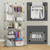 Storage Unit DIY Wire Grid Cabinet Bookcase Shelf Rack Organiser Metal 8 Cube