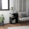 Living Room Modern Side Table Black 36x30x56 cm Chipboard