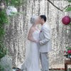 White Stage Wedding Party Backdrop Photography Background Drape Curtain 1.2X1.8M