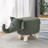 Green Elephant Stools Upholstered Seat Animal Footstools Ottomans PU Fabric Xmas