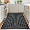 Non Slip Rubber Mat Long Hallway Runner & Door Mats Indoor Outdoor Washable Rugs
