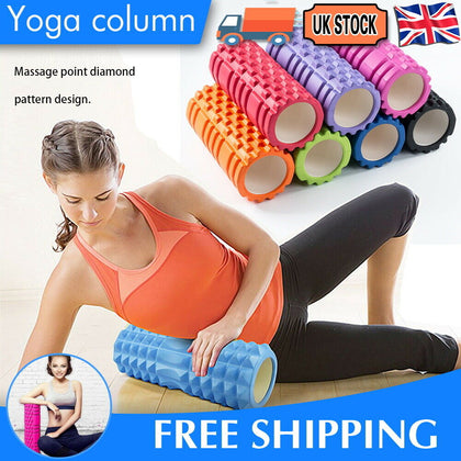Foam Fitness Roller for Deep Tissue Massage Grid Muscle Trigger Point Muscles UK