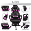 Modern Executive Office Racing Gaming Chair Swivel Computer Desk Recliner Purple