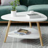 2 Tier Coffee Side Table Sofa End Modern Tea Desk Storage Shelf for Living Room