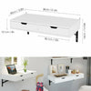 Wall Mounted Computer Desk Floating White Table Space Saving Storage Workstation