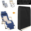Garden Folding Chair Reclining Sun Lounger Cover Waterproof UV Resistant Black