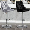 Soft Gas Lift Crushed Velvet Breakfast Bar Stool Counter Chair Swivel Stool