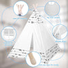 White Children Kids Teepee Indian Play Tent Tipi Tepee Wigwam With Arrow