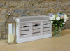 3 Drawer Wooden Crate Bench Slatted Seating Hallway Bedroom Storage