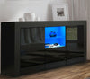 High Gloss White Sideboard Cupboard Display Cabinet Tv Unit Stand With Led Light