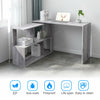L-Shape 360° Rotating Computer PC Desk Corner Table w/Storage Shelf Home Office
