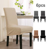 6Pcs Elastic High Back Dining Chair Covers Kitchen Chair Protective Slipcovers