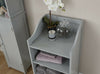 Bathroom Cupboard Storage Unit 2 Door Bath Cupboard 3 Shelf - Grey