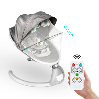 Bluetooth Electric Baby Swing Infant Cradle Bouncer Rocker Chair Music Remote UK