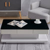 High Gloss Coffee Table Wooden Frame Drawer Storage Modern Living Room Furniture