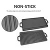 Non Stick Reversible Cast Iron Griddle Plate Grill Fry Pan BBQ Hob 50x23cm new