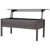 Modern Lift Top Coffee Table with Hidden Storage Floating Extendable Desk Tan