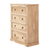 Corona Chest of Drawers Rustic 4 Drawer Mexican Solid Pine Waxed Bedroom Storage