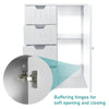 Bathroom Cabinet Storage 4 Drawer 1 Door Wooden Bedroom Furniture Cupboard Unit
