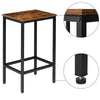 Home Breakfast Bar Table, 2 Bar Stools, Industrial Dining Table Set For Kitchen