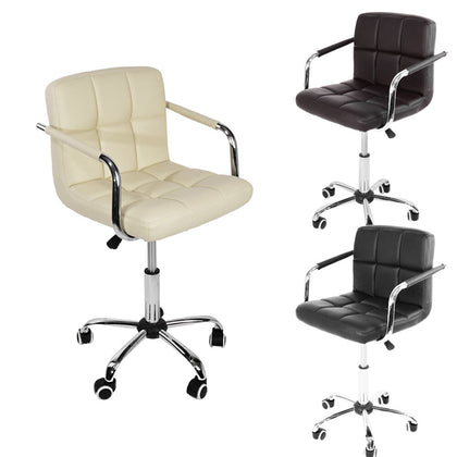 Modern Office Swivel Computer Desk PU Leather Study Chair Height Adjustable