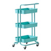 3 Tier Slim Kitchen Storage Trolley Cart Rack Tray Shelf Rolling Wheel W/ Handle