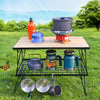 Stackable Folding Camping BBQ Table Metal Wire Rack Shelves Grill Net Outdoor