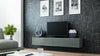 High Gloss Grey TV Cabinet Wall Mounted Floating Entertainment Unit 180cm