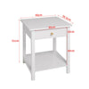 White Bedside Cabinet Side Table with Drawer Shelf Storage Corner Coffee Table